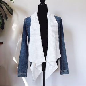 Dex Jean Jacket with Built In Scarf